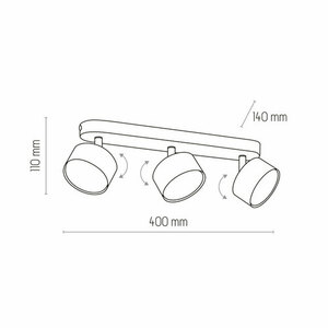 Clark taklampa vit 3 Pł small 3