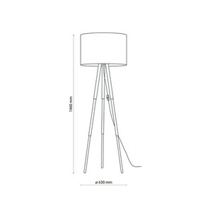Tokyo vit golvlampa 1 pł åldrad furu small 2