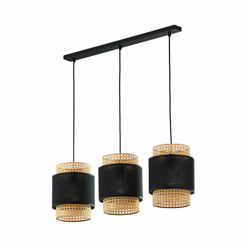 Kontrollera Boho svart taklampa 3 Pł Strip.