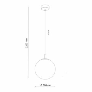 Cadix guld taklampa 1 Pł 300 small 3