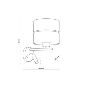 Hilton Vit/Guld Vägglampa 2 Pł E_27 + G_9 small 3