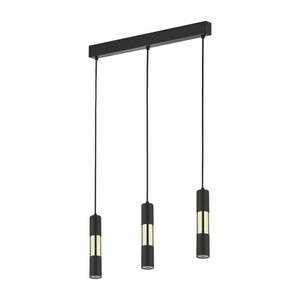 Vivien svart/guld pendellampa 3 Pł Strip. small 0
