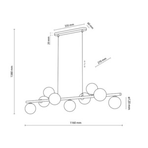 Estera svart taklampa 9 Pł small 5