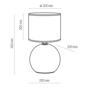 Palla Liten Grå Nattlampa 1 Pł. small 2