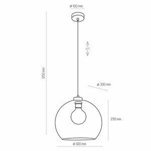 Cubus hängande lampa 1 Pł Amber Market small 3