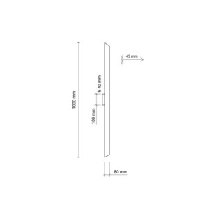 Navi Black Long Led vägglampa small 5