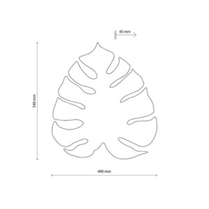 Monstera Xl Svart Vägglampa 4 small 3