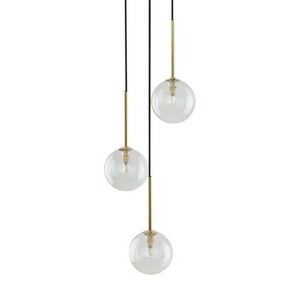 Nilos taklampa i svart/guld 3Fl small 3