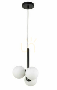 Pendellampa Sigma Perla 3 svart glas G9 SKU 33486 small 0