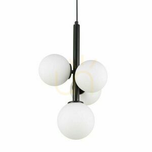 Pendellampa Sigma Perla 4 svart vit glas G9 4x12W SKU 33487 small 1