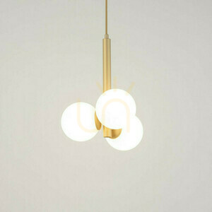 Pendellampa Sigma Perla 3 ljuspunkter guldbeige G9 33605 small 2