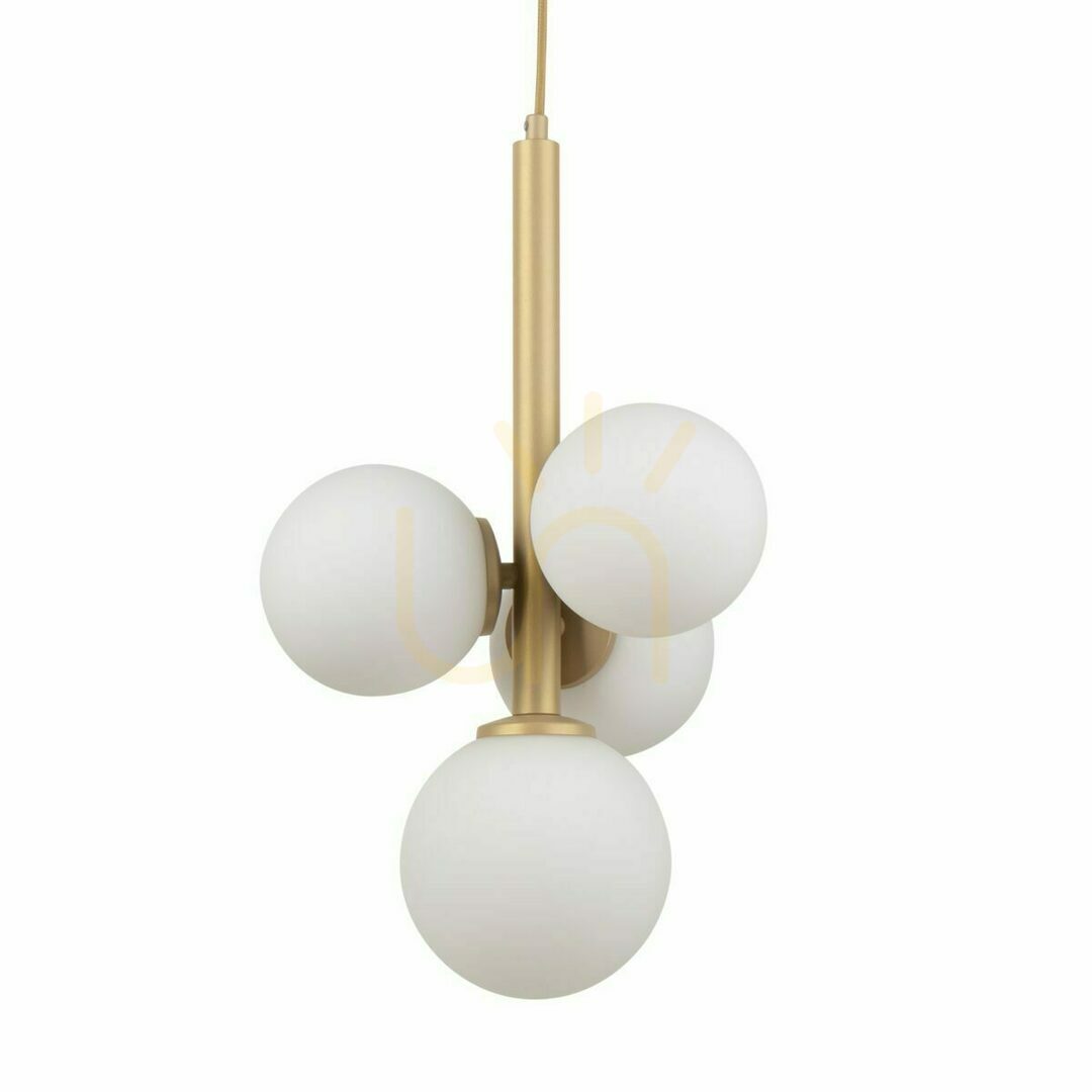 Utsikt Pendellampa Sigma Perla 4 guldbeige glas G9 33606 Pendellampa Sigma Perla 4 guldbeige glas G9 33606