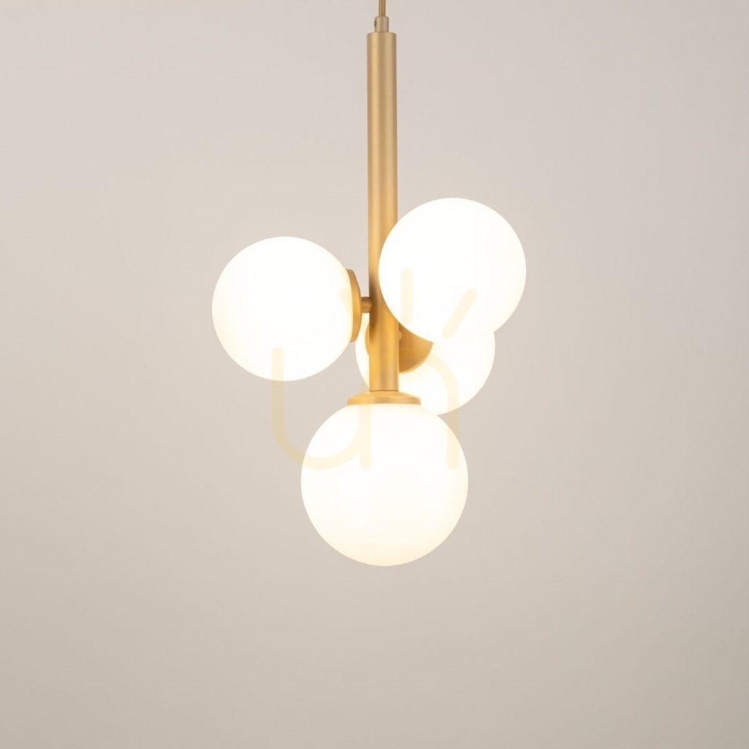 Förhandsvisning Pendellampa Sigma Perla 4 guldbeige glas G9 33606 Pendellampa Sigma Perla 4 guldbeige glas G9 33606