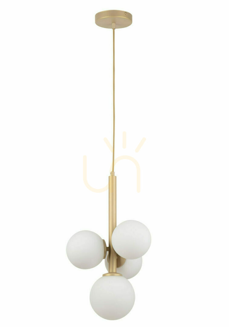 Kontrollera Pendellampa Sigma Perla 4 guldbeige glas G9 33606 Pendellampa Sigma Perla 4 guldbeige glas G9 33606