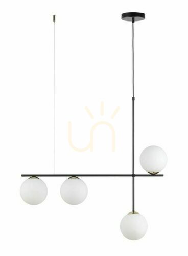 Kontrollera Pendellampa Sigma Silia 4 svart glas G9 33691