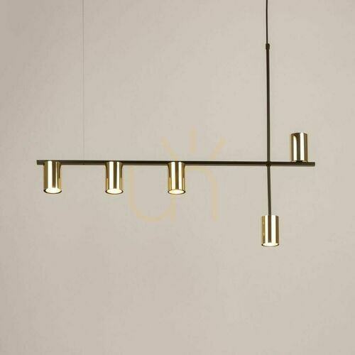 Kontrollera Pendellampa Sigma Vendo 5 svart mässing GU10 SKU 33693