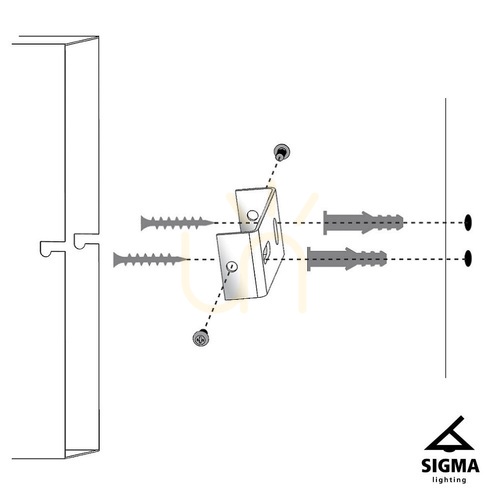 Kontrollera Vägglampa Sigma Vendo svart mässing 33699