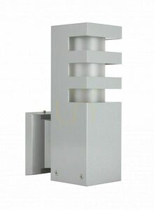 Utomhusvägglampa SU-MA RADO K AL silver aluminium IP54 E27 25 cm small 0