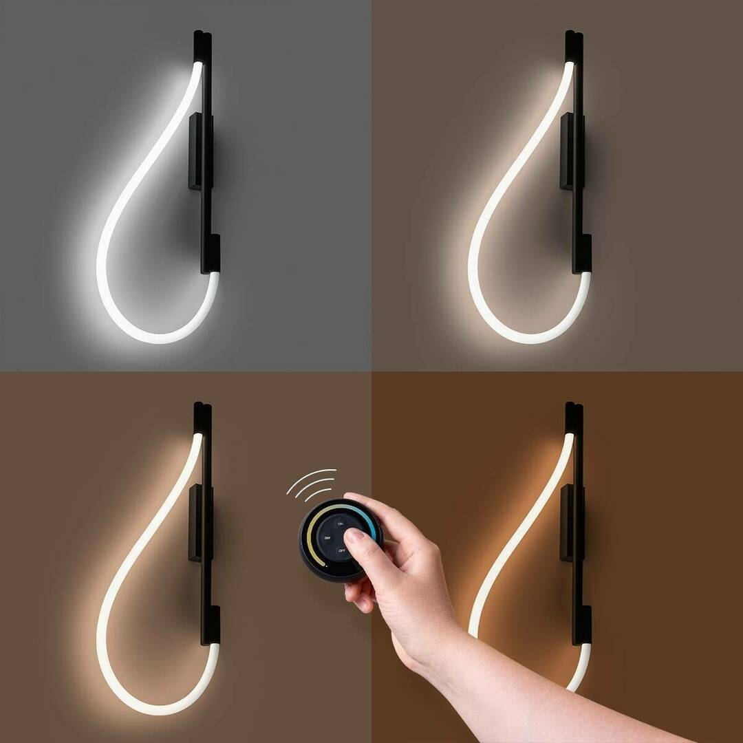 Förhandsvisning GALAKSE 90cm svart LED-vägglampa 2700-6500K Thoro GALAKSE 90cm svart LED-vägglampa 2700-6500K Thoro
