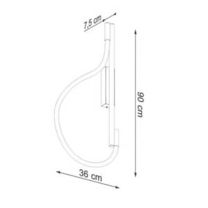 GALAKSE 90cm svart LED-vägglampa 2700-6500K Thoro 8 GALAKSE 90cm svart LED-vägglampa 2700-6500K Thoro small 8