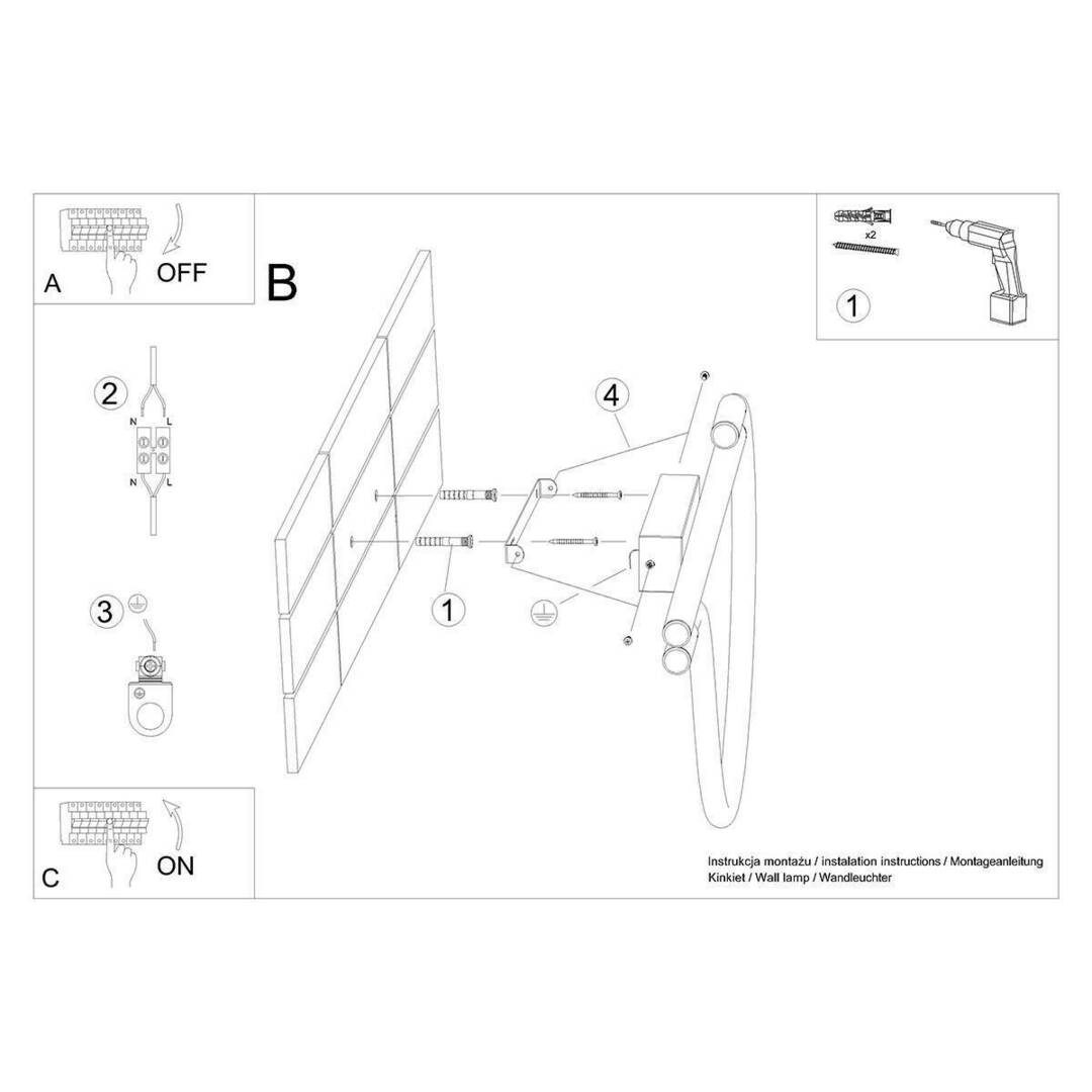 Visa GALAKSE 90cm svart LED-vägglampa 2700-6500K Thoro GALAKSE 90cm svart LED-vägglampa 2700-6500K Thoro