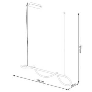 Taklampa GALAKSE148 svart LED 2700-6500K Thoro small 8