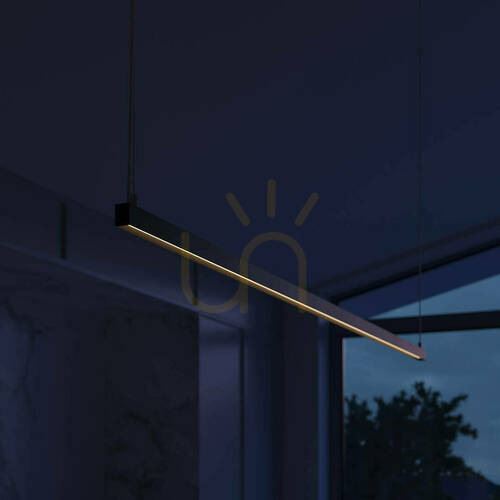 Kontrollera Thoro Strang 120 svart LED-pendellampa, 3000 K