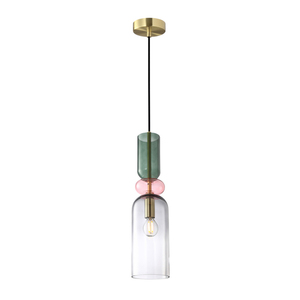 Italux hängande taklampa E14 guld glas 11 cm PND-37462D-MC-GD small 0