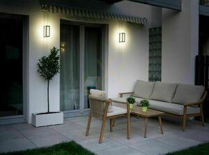 Utomhusvägglampa SU-MA ARMA AR-K100 9W LED 4000K mörk ask small 4