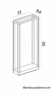 Utomhuspollare SU-MA Arma AR-500 mörk ask LED 9W 4000K 50 cm small 6