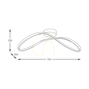 Zuma Line ERDA 19600C-BK svart LED-plafond small 1