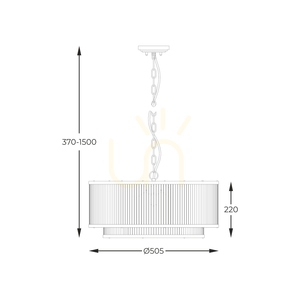 Pendellampa Zuma Line SERGIO P0528-06H-P7AC matt svart 6×E14 small 2