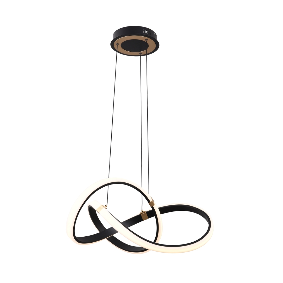 Kontrollera INDIGO MD9717-1-3BGD svart LED-pendellampa. INDIGO MD9717-1-3BGD svart LED-pendellampa.