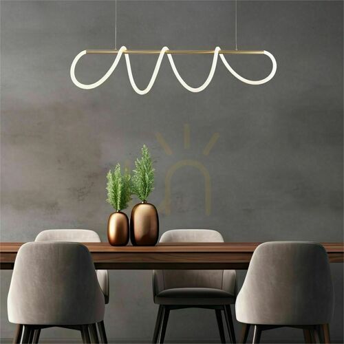 Kontrollera Zuma Line BALBO 20006PM-GD LED-taklampa guld 120 cm