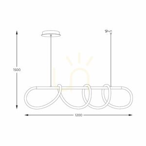 Zuma Line BALBO 20006PM-GD LED-taklampa guld 120 cm small 2