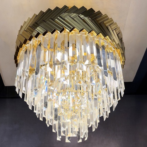 Kontrollera Taklampa Zuma Line LYON C23910/9 guld, 9×E14, Ø50 cm