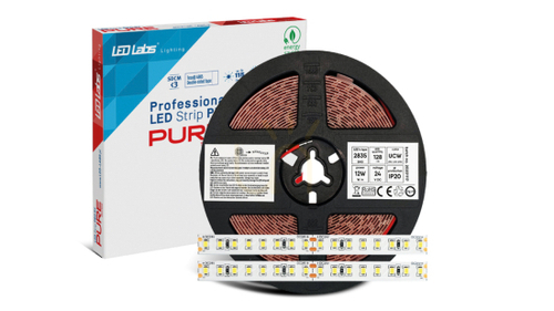 Kontrollera LED-list PRO 5Y 24V 640 LED 2835 SMD 12W 6500K RA90, 5 m