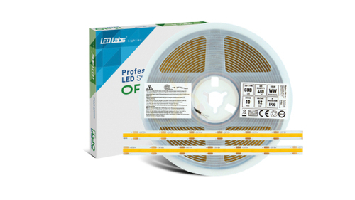 Kontrollera PRO 3YB 12V 2400 LED COB 10W WW tejp, 5 m
