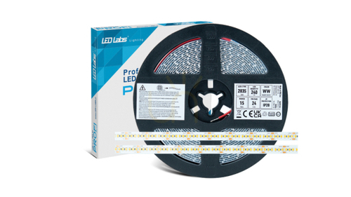 Kontrollera LED Labs PROFI LED-list, 24 V, 1200 SMD 2835-LED, 15 W/m, 4000 K, CRI 90, 5 m