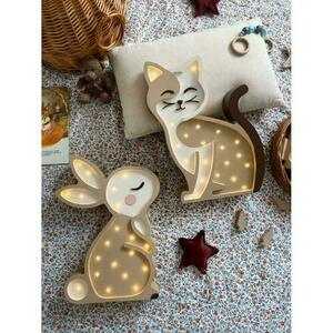 Barnrumslampa beige Bunny - handgjord small 1