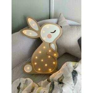 Barnrumslampa beige Bunny - handgjord small 10