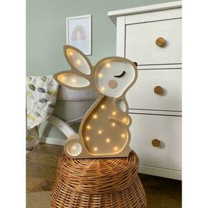Barnrumslampa beige Bunny - handgjord small 13