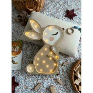 Barnrumslampa beige Bunny - handgjord small 7