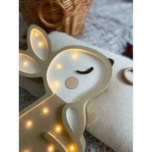 Barnrumslampa beige Bunny - handgjord small 9