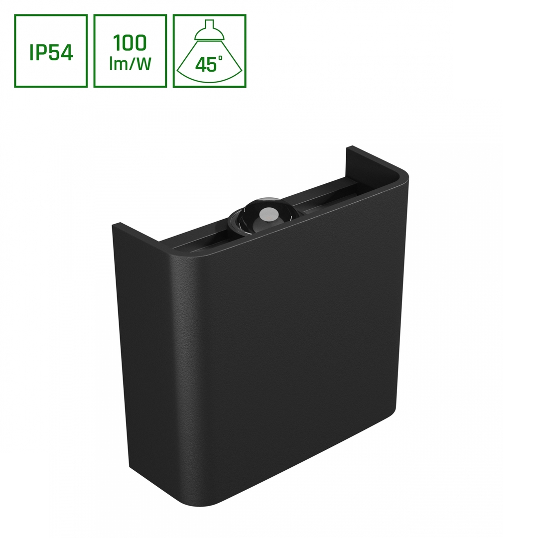 Kontrollera Lunarix 1 Vägglampa 2 W Cct 230 V Ip54 Ra90 110x100x40 Mm Svart, Tänds upp/ner Lunarix 1 Vägglampa 2 W Cct 230 V Ip54 Ra90 110x100x40 Mm Svart, Tänds upp/ner