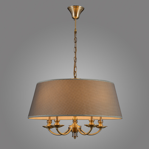 Kontrollera Italux Klassisk Taklampa 5xE14 Grå Brun Stål Glas PND-43272-5A