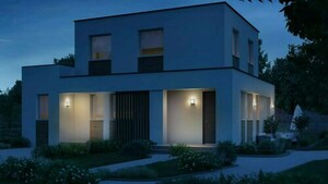 Utomhus väggarmatur utan rörelse- och skymningssensor LED L 40 C antracit small 3