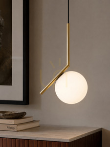 Flos IC S1 pendellampa mässing small 0