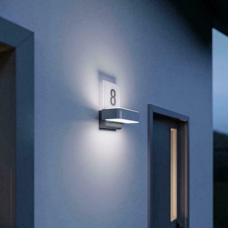Utsikt Utomhus väggarmatur med rörelse- och skymningssensor LED L 820 S SI Utomhus väggarmatur med rörelse- och skymningssensor LED L 820 S SI