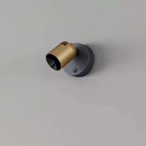 Vägglampa med strömbrytare SLIDE Borstad mässing small 3